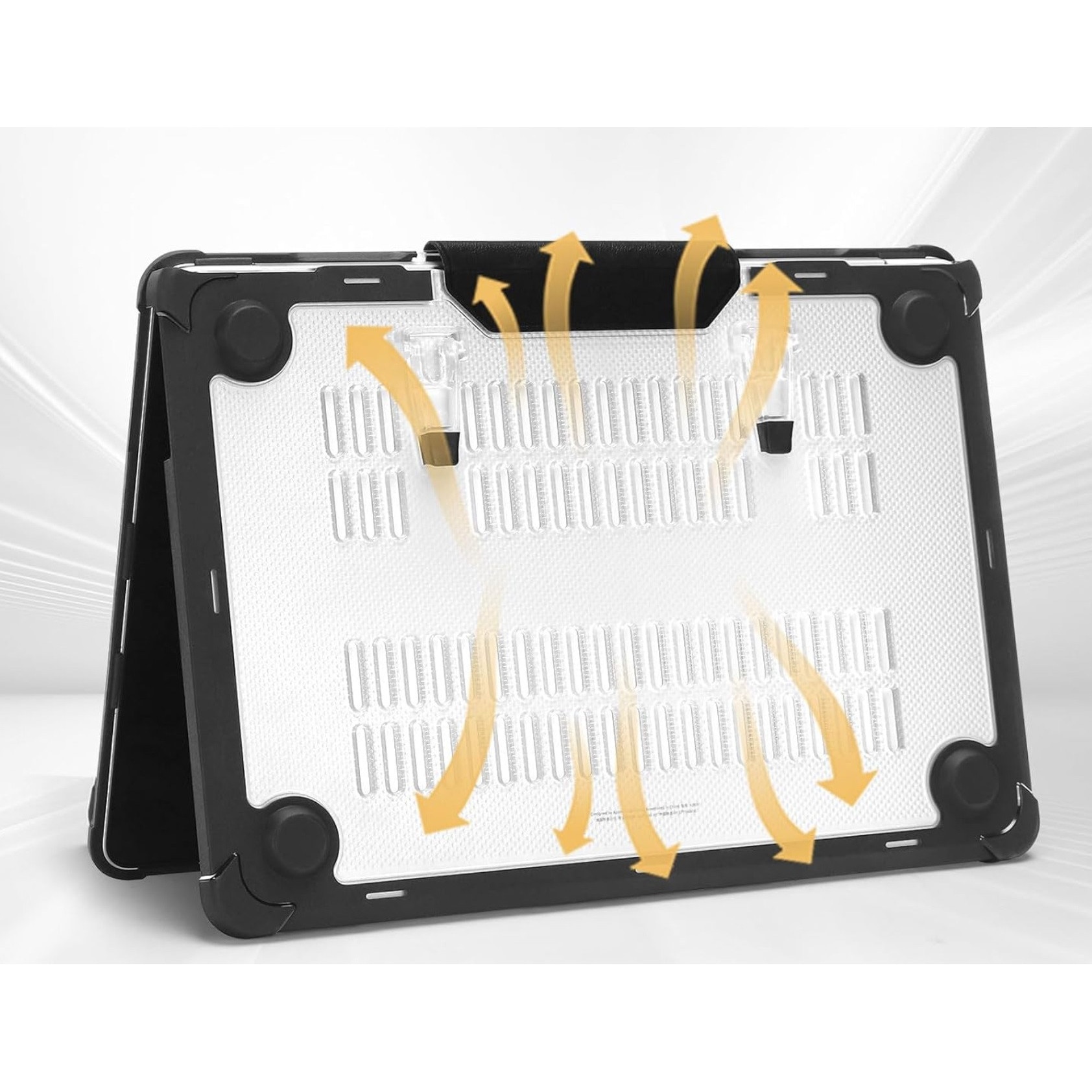 Husa rigida transparenta pentru laptop EtuiTab MacBook Air 15 15,3", acces usor, ventilatie