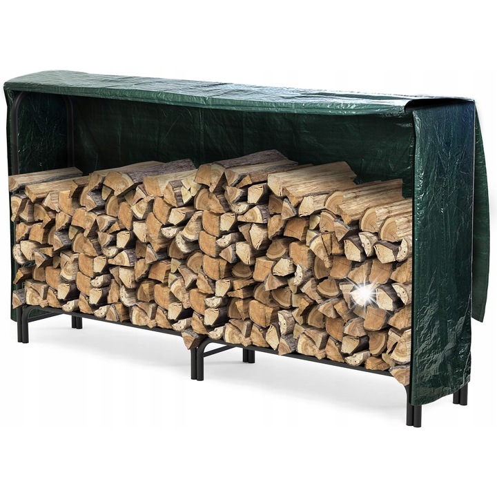 Дървена поставка Vounot, с водоустойчив капак, 200x36x116 см