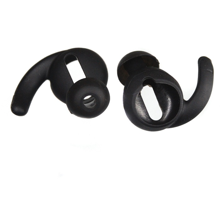 Dopuri sport pentru casti, MKF, set 2 bucati, negru