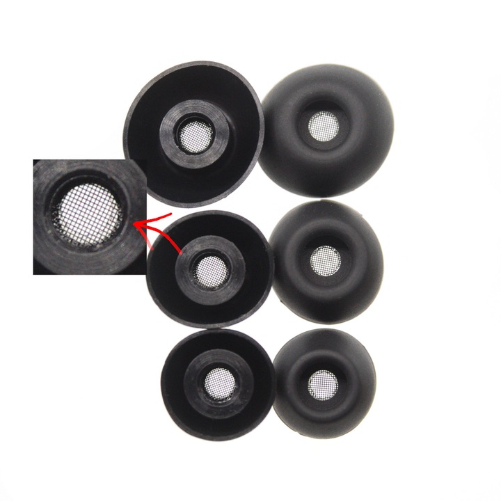 Щепсели за слушалки, MKF, модел MKF-G-138, комплект от 3 чифта, черни, S/M/L