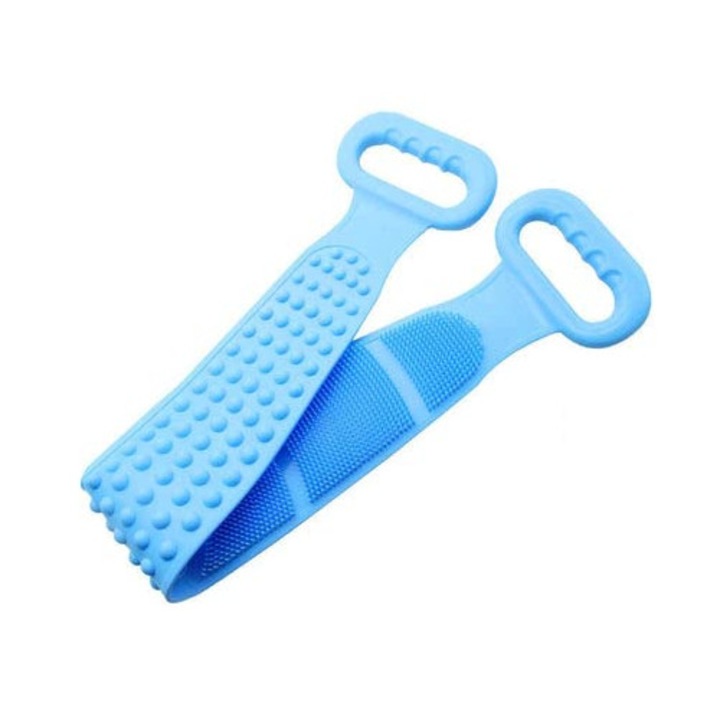 Burete Exfoliant din Silicon pentru Dus – Curatare Profunda Piele Albastru