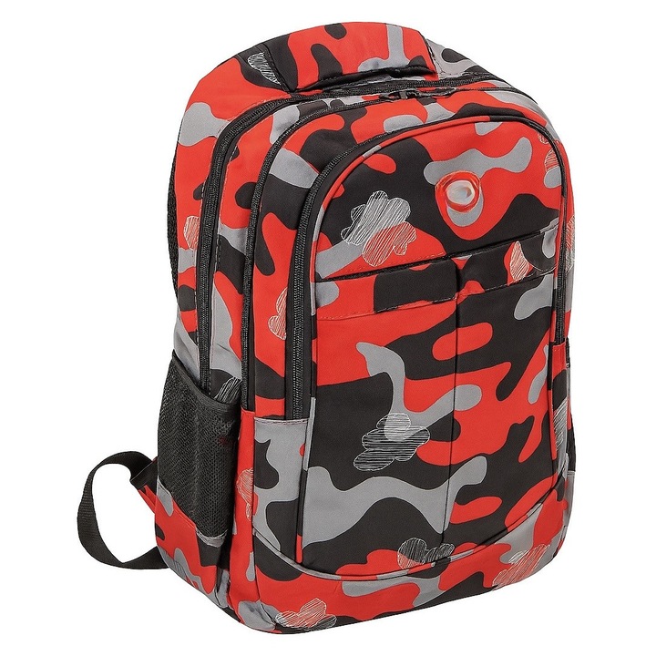 Ghiozdan scoala, 42x31x20 cm, material rezistent, Multicolor