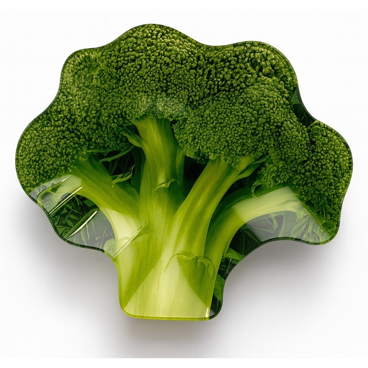 Bol decorative Aria Fresh in forma de brocoli, verde, 20x23x1cm