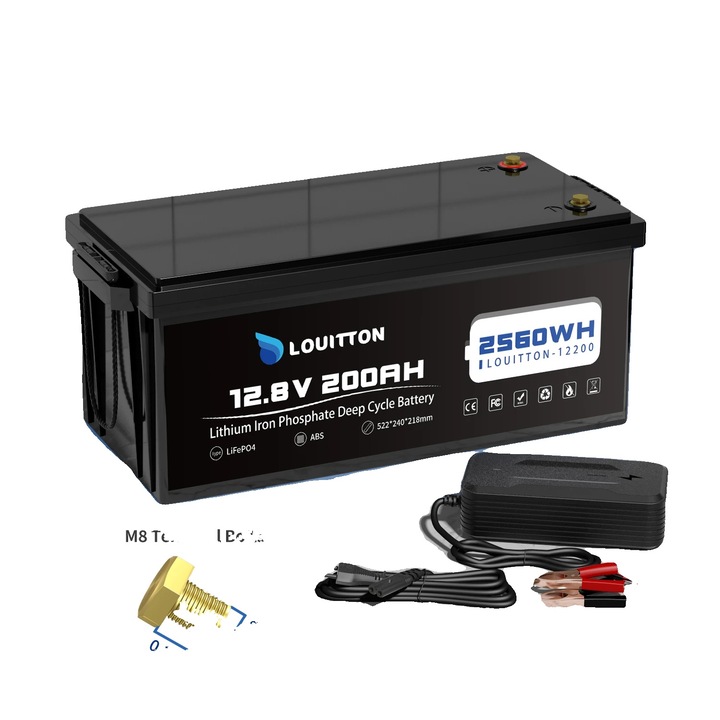 Baterie auto, 12V, 200Ah, 6000 cicluri, LiFePO4