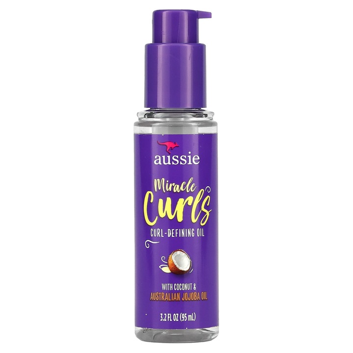 Aussie, Miracle Curls, ulei definitor de bucle, 95 ml, cu cocos si ulei de jojoba