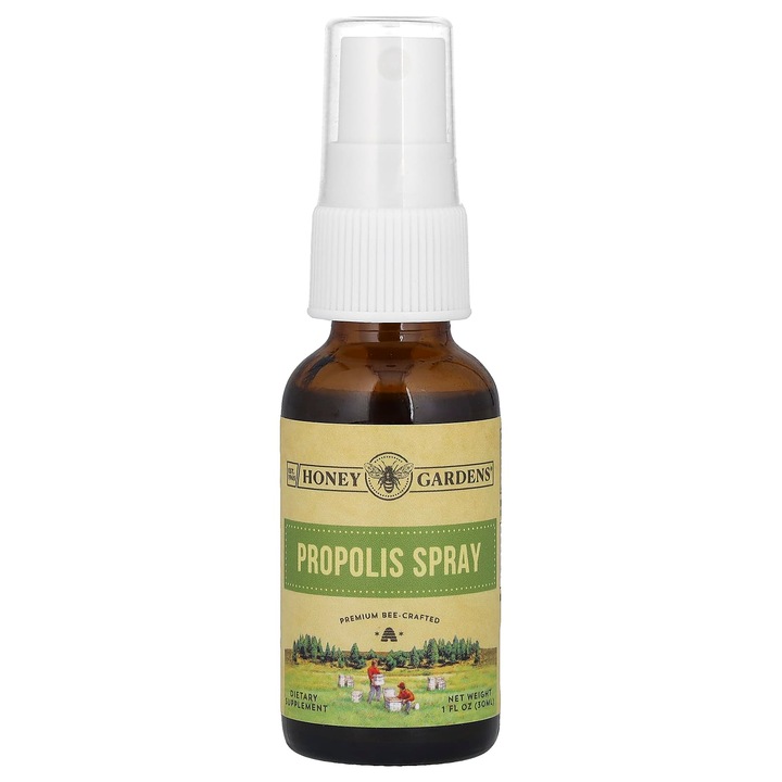 Spray cu propolis, Zand, 30 ml, cu miere si radacina de lemn dulce