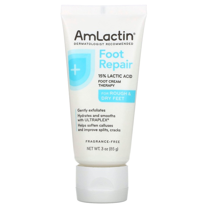 Crema pentru picioare, AmLactin, reparare, 15% acid lactic, 85 g