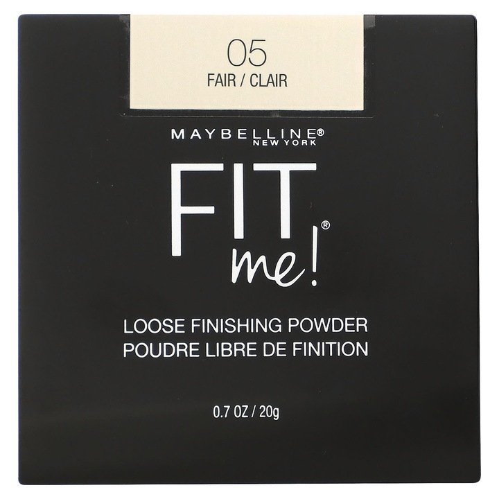 Pudra minerala, Maybelline, Fit Me, 05 Fair, 20 g, controlul stralucirii, aspect natural