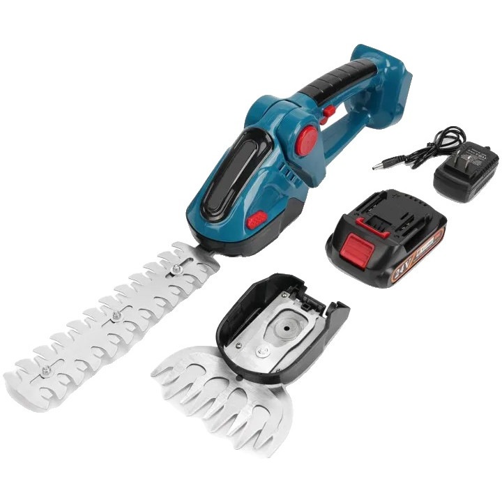 Elektromos sövényvágó, zöld, akkumulátoros, 8mm vágási kapacitás, könnyű kialakítás