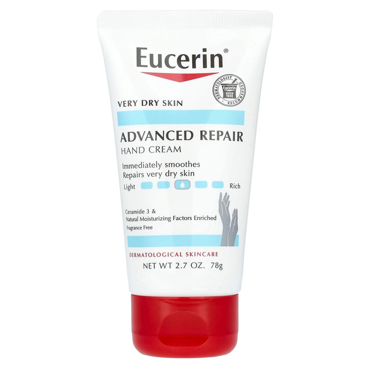 Eucerin Advanced Repair kézkrém, nagyon száraz bőrre, illatmentes, 78 g