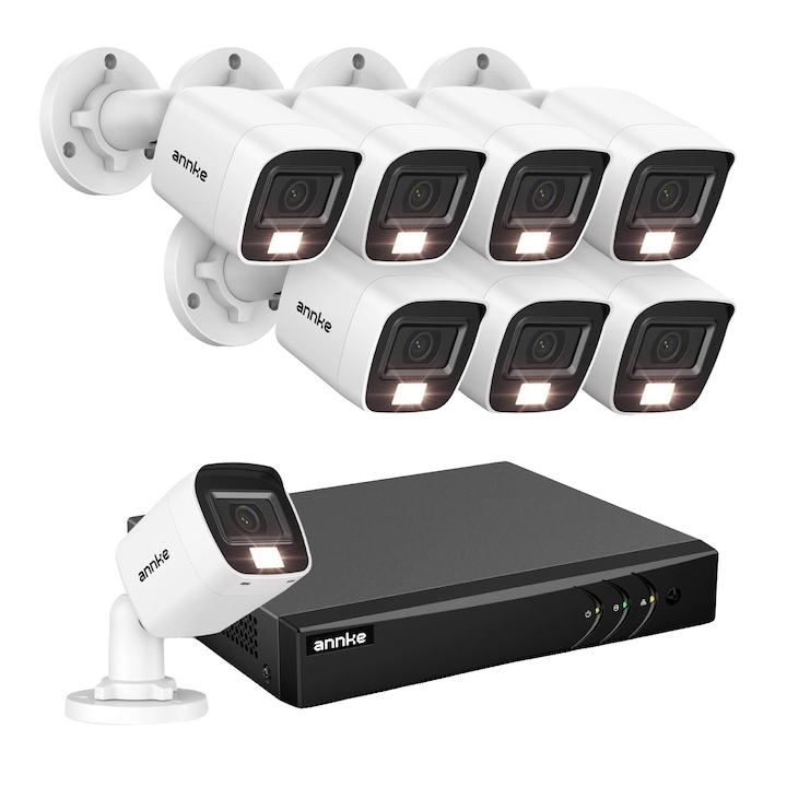 Sistem de Supraveghere Video, 8MP, IP67, 8 Canale, Microfon Incorporat