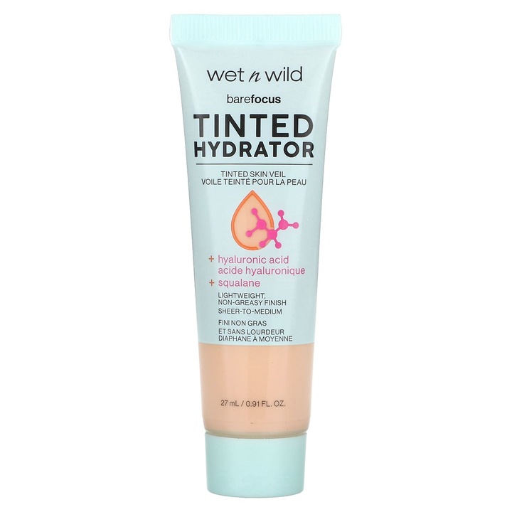 Fond de ten, Wet n Wild, BareFocus Tinted Hydrator, 1114059 Porcelana, 27 ml