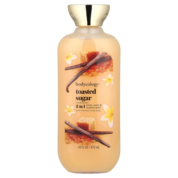 Bodycology 2 az 1-ben tusfürdő, pirított cukorral, 473 ml
