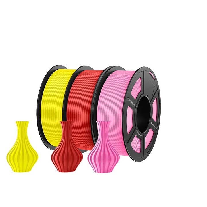 Filament 3D, HSMPETG, 1.75mm, galben-rosu, set