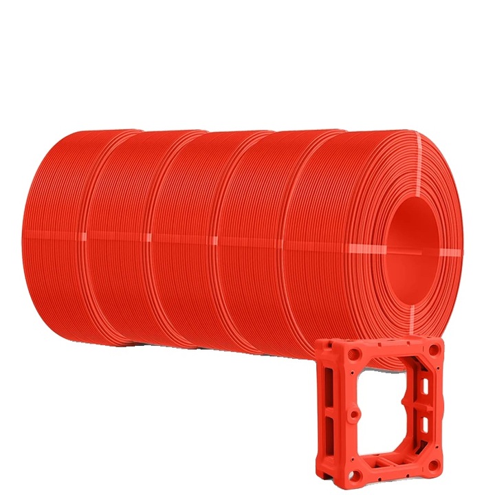 Filament 3D PLA plus rosu, 1.75mm, ecologic, compatibil cu imprimante FDM