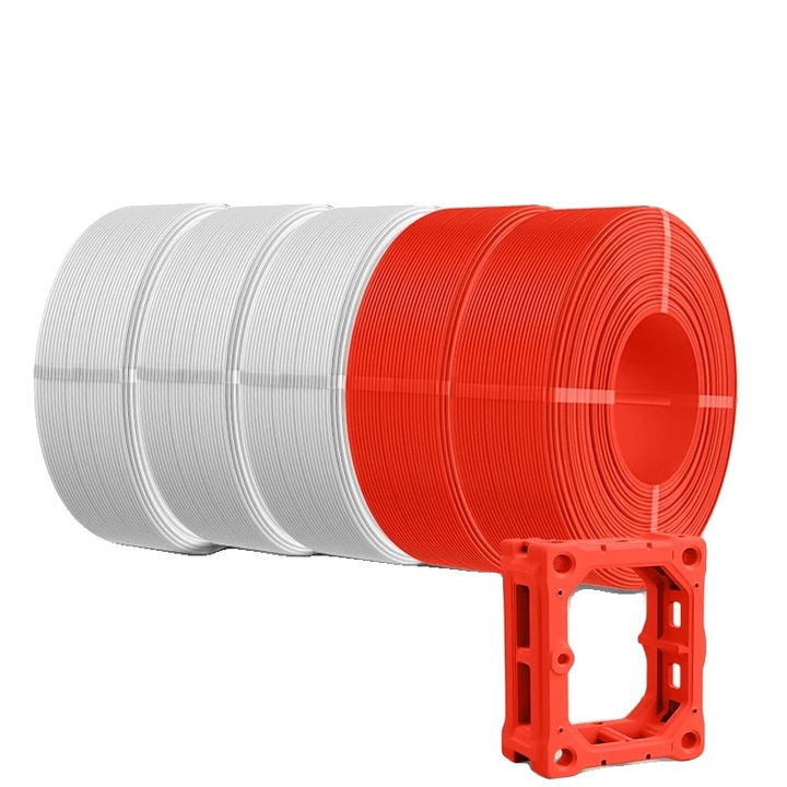 Filament PLA, 1.75mm, compatibil cu majoritatea imprimantelor 3D FDM, 1 kg, rosu