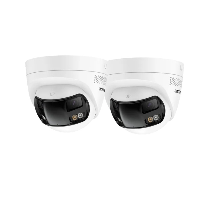Camera de supraveghere 6MP, unghi de vizualizare 180°, set 2PCS, rezistentă la intemperii
