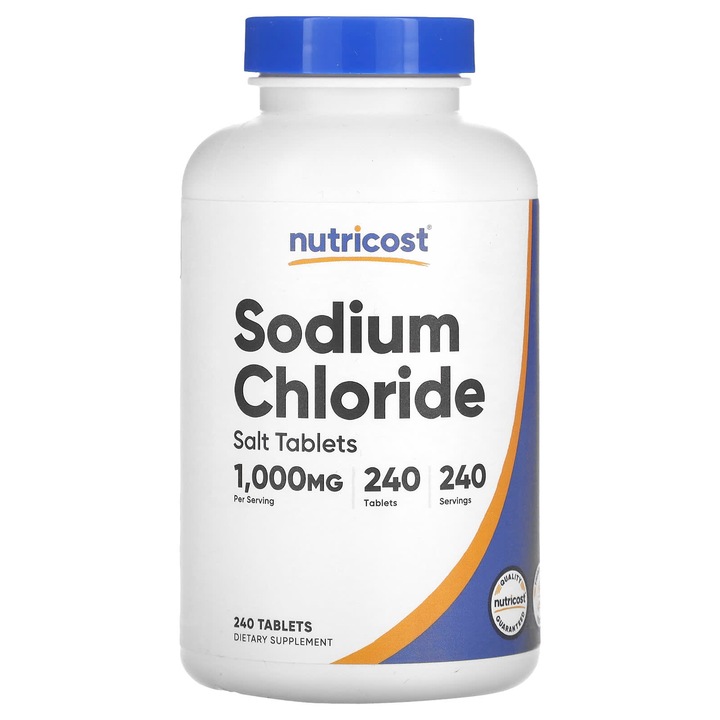 Clorura de sodiu, Nutricost, 1000 mg, 240 comprimate