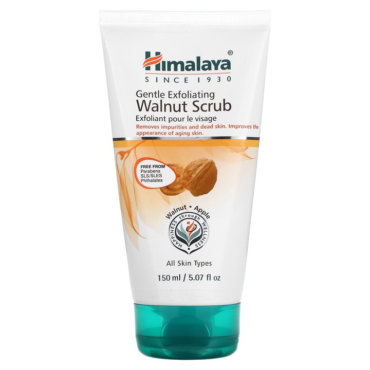 Himalaya, peeling delicat cu nuc, toate tipurile de piele, 150 ml