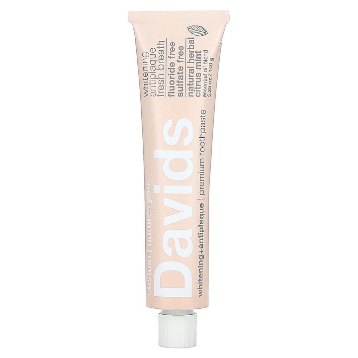 Davids prémium fogkrém természetes gyógynövényekkel, citrusfélékkel és mentával, 149 g