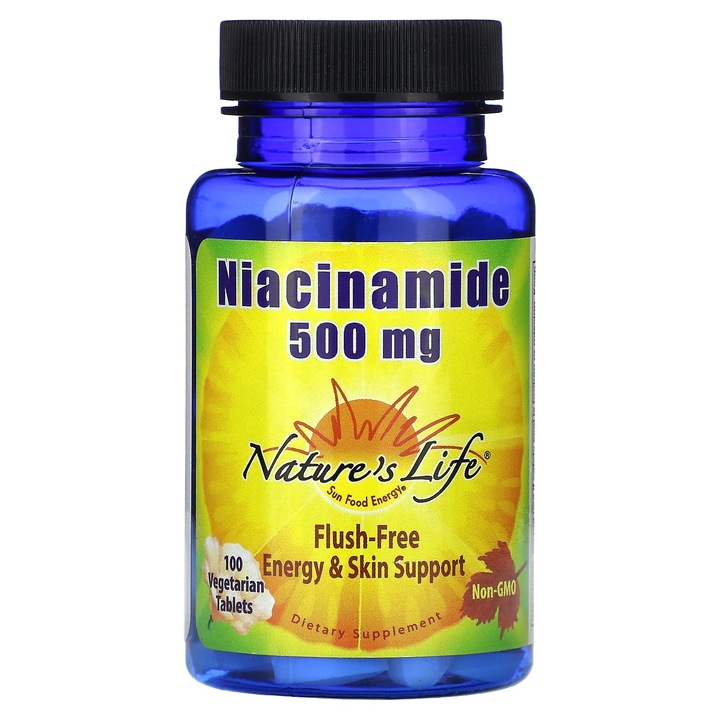 Niacinamida, 500 mg, 100 tablete vegetale, Nature's Life