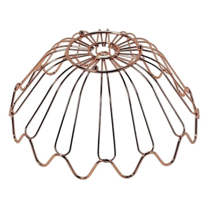 Cos pentru fructe, Design aerisit, Cupru lucios, 27.5x11.5cm