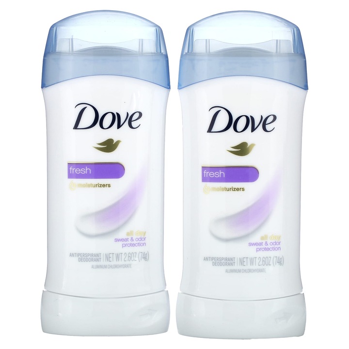 Dove, antiperspirant, set 2x74g, protectie 24 ore, hipoalergenic