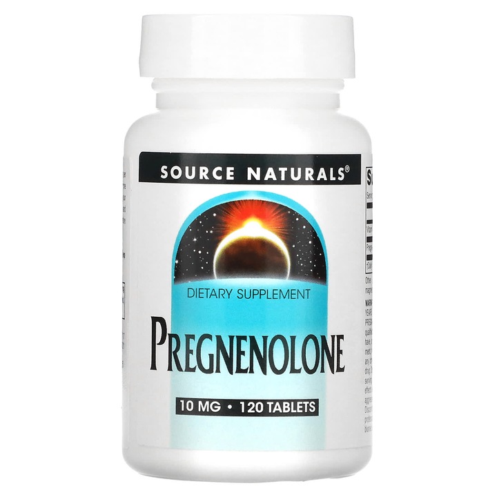 Supliment alimentar, Source Naturals Pregnenolon, 10 mg, 120 tablete