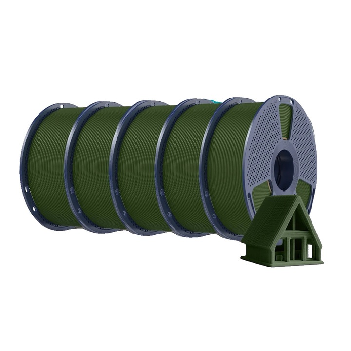 Filament PLA, Viteza Mare, Fluiditate Ridicata, Verde Oliv, 1.75mm, 1kg