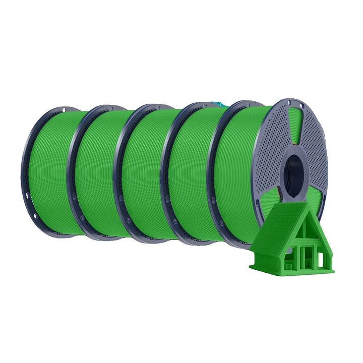 Filament PLA 1.75mm, viteza mare, fluiditate ridicata, verde, 1 kg