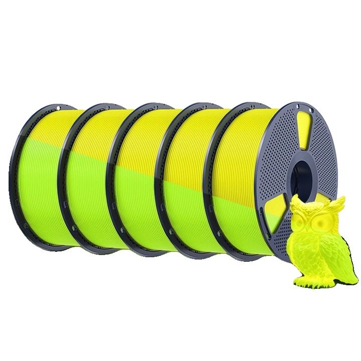 Filament PLA, Luminiscent, Rezistent, Galben