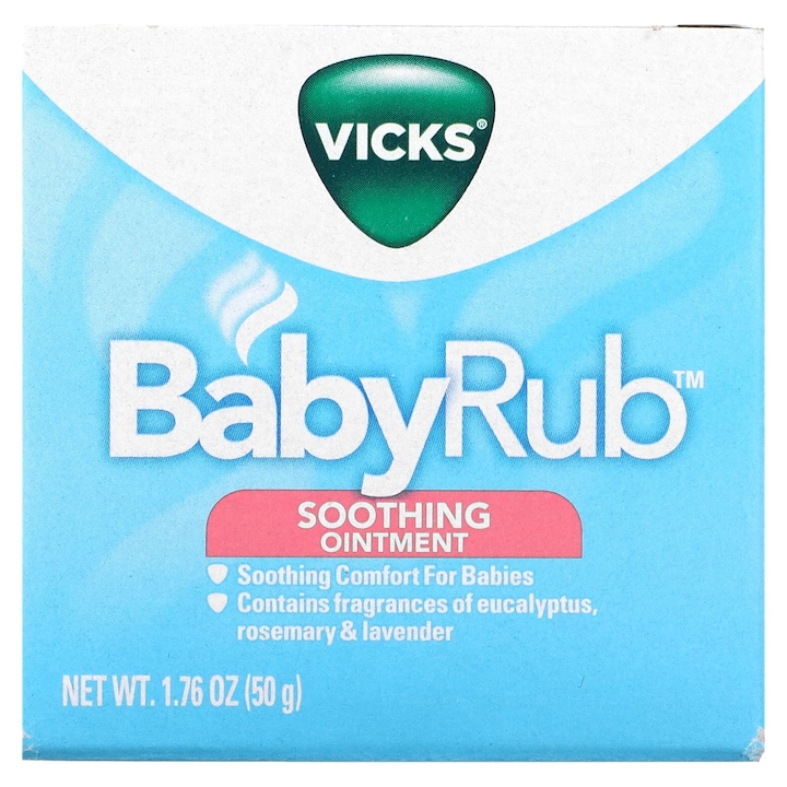 Vicks, Masc Baby Rub, 50 g, pentru copii peste 3 luni, cu eucalipt si lavanda