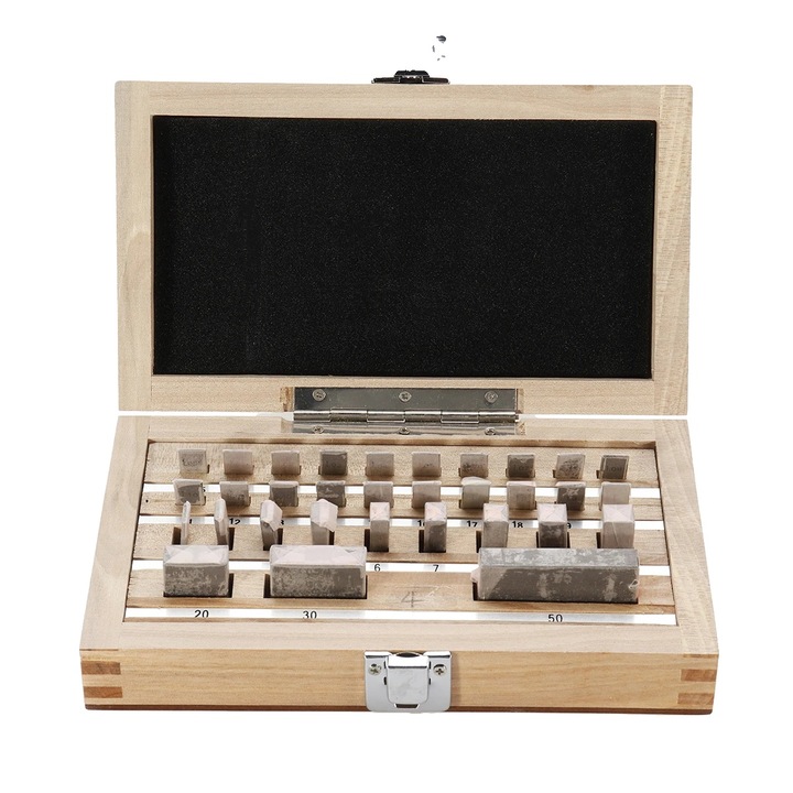 Set de blocuri de calibrare, 32 piese, otel durabil, precizie inalta