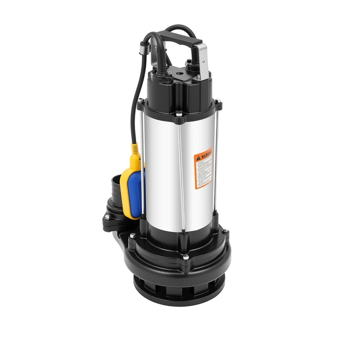 Pompa submersibila, constructie din otel inoxidabil, putere de aspiratie mare, neagra