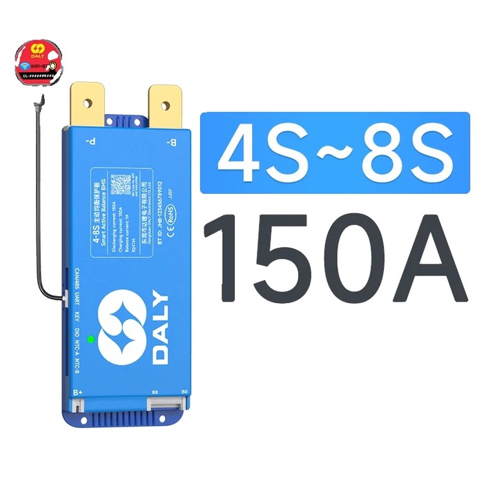 Sistem de Management al Bateriei 4-8S 150A BMS WIFI, Monitorizare Inteligenta, Protectie Impotriva Supratensiunii