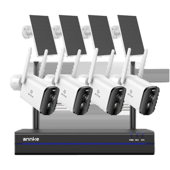 Kit Supraveghere 4CH Turrent, 5MP, Viziune Nocturna, Rezistent la Intemperii