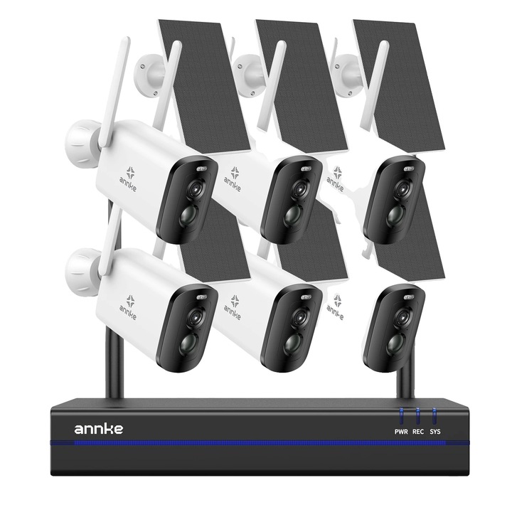 Kit Supraveghere, 4 Camere 5MP, Zosi, 4K, Nocturna, Comunicare Bidirectionala, 2T