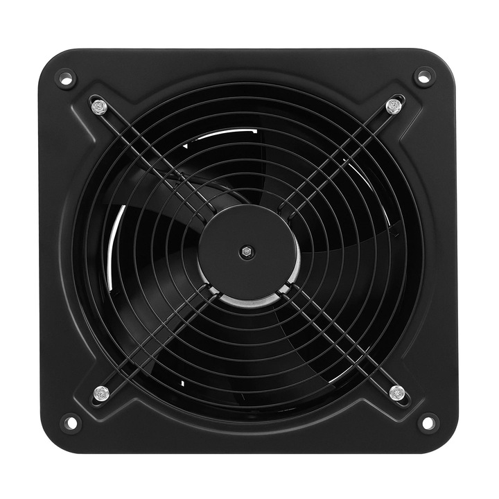 Ventilator de evacuare 30 cm, YNF300-2T, Industrial, AC, Din metal integral, Forma patrata, Pentru baie si bucatarie