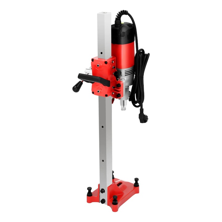 Masina de carotat pentru beton, 2300 W, diametru 0-16, 5 cm, cursa 60 cm, rosu