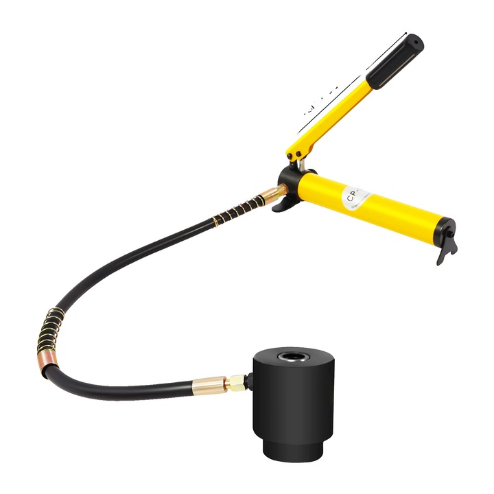 Kit de scule hidraulice pentru gaurire, 10 matrite, 15 tone presiune, galben