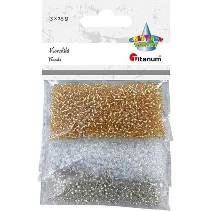 Titán kézműves készlet, műanyag gyöngyök, 15g