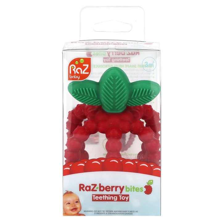 Jucarie dentitie Raz-Berry Bites, 3 m+, silicon moale