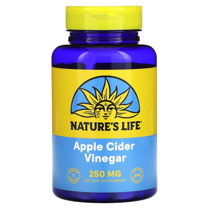 Tablete cu otet de mere, Nature's Life, 250 mg, 250 tablete