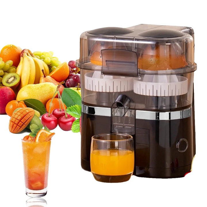 Storcator electric, dual, 400ml, 200W, inox, dimensiuni compacte, priza EU