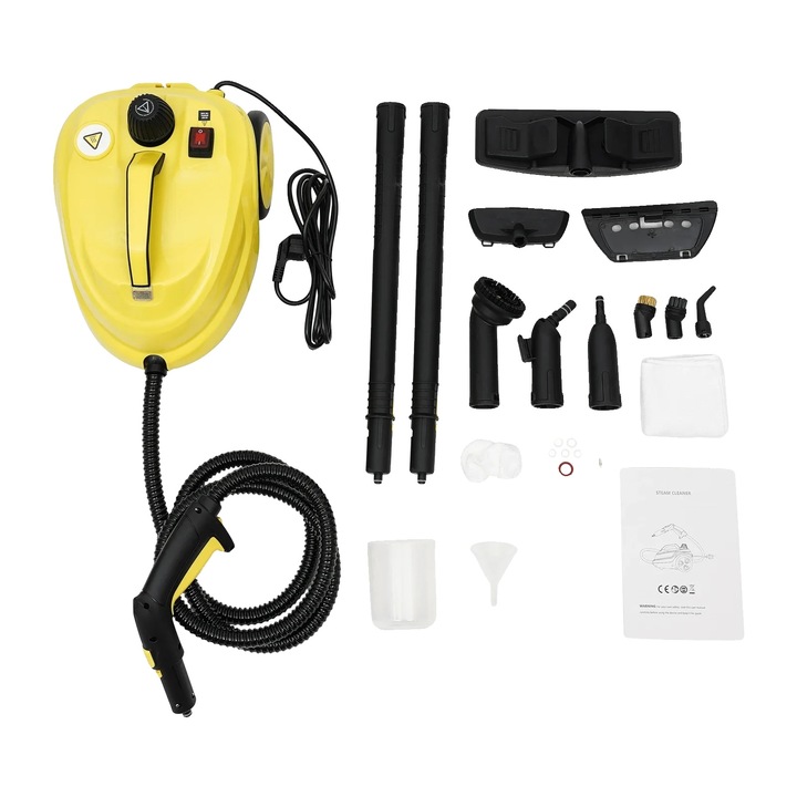Aparat de curatat cu abur, 2000W, 5Bar, galben, 1.8L