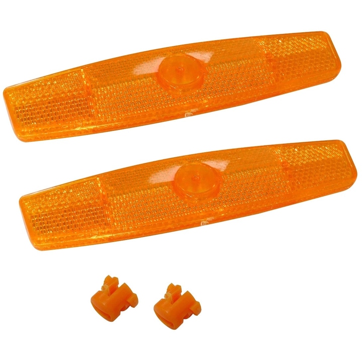 Set 2 reflectorizante janta bicicleta Plastic, Portocaliu