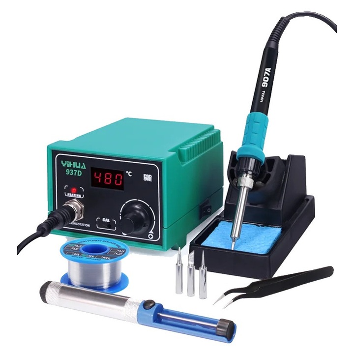 Поялна станция, 937D SET01EU, регулируем контрол на температурата, ефективно нагряване, 40W