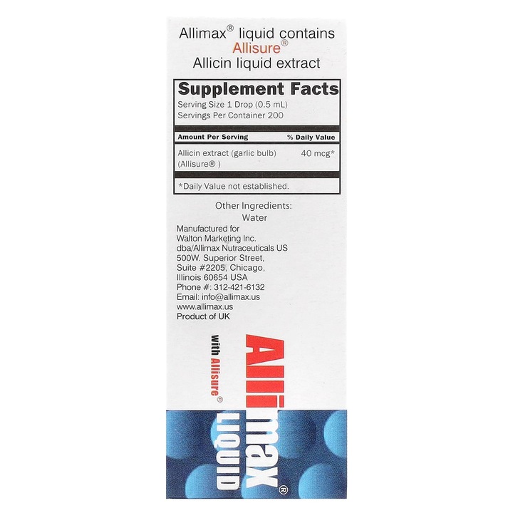 Allimax, листовка Allisure, 40 г, 10 мл, BioActive - eMAG.bg