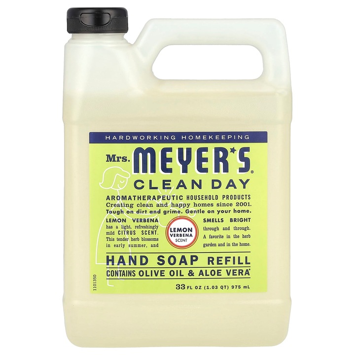 Kézmosószappan, Mrs. Meyers Clean Day, olívaolaj és aloe vera, citrus, 975 ml