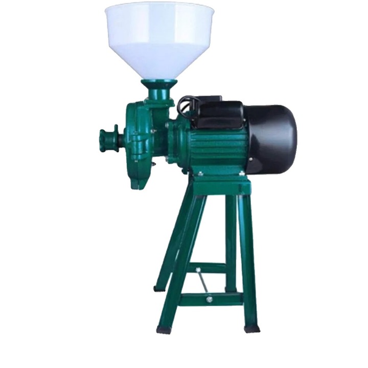 Moară electrică 1500 W, fier galvanizat, verde, 50x43x27cm